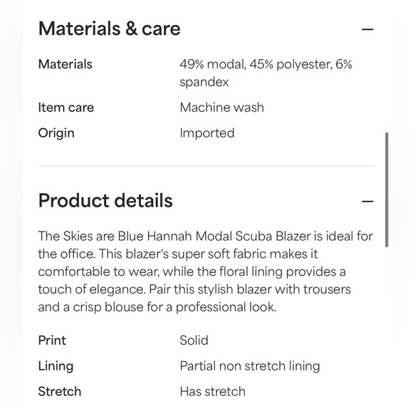 Skies Are Blue Hannah Open Red Blazer - Picture 8 of 8